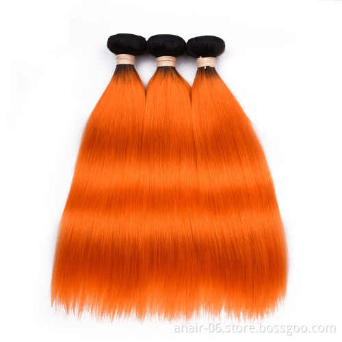 wholesale 100% virgin brazilian pussi with hair, factory price good quality orange human hair color hair